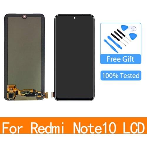 Original for Xiaomi Redmi Note 10 LCD With Touch Screen Digitizer For Redmi Note10 lcd M2101K7AI, M2101K7AG LCD Display