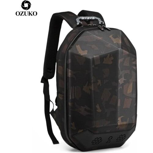 OZUKO Waterproof Teenager Schoolbag Men 15.6\" Laptop Backpack Multifunction Male Travel Rucksack USB Bluetooth Back Pack Casual