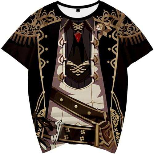 Hot Printed Game 3D Genshin Impact T Shirt Men Women Tees Fashion Summer Hip Hop Kids Tops Casual Boys Cool Cosplay Outfit