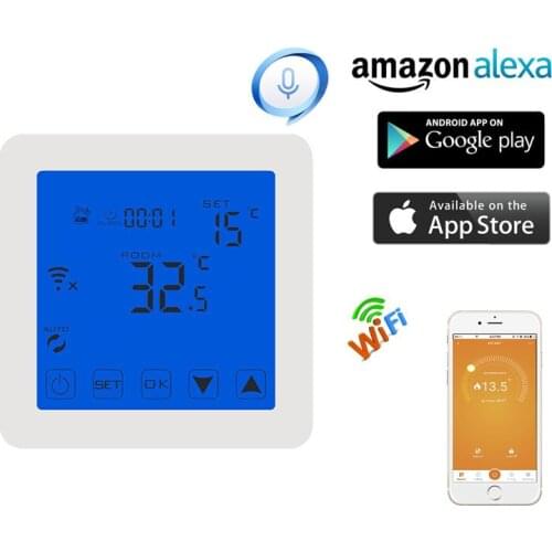 Programmable Electric Heating Temperature Regulator APP Controls WIFI Thermostat with Kid Lock