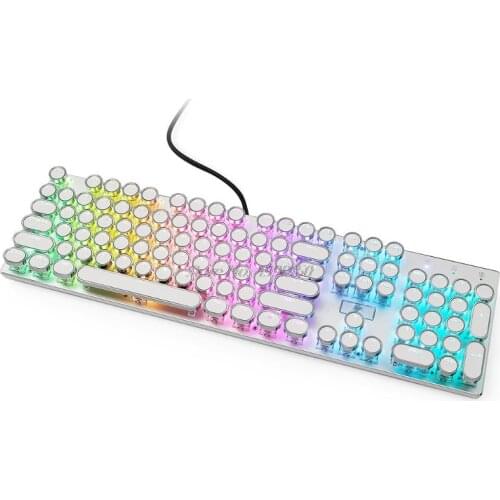 Drop Wholesale 1PC 104 87 Standard Keys DIY Keycap Retro Steam Punk Typewriter Mechanical Keyboard