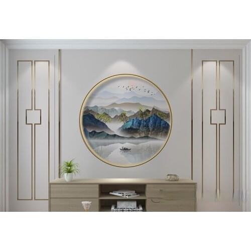 TT TV Background Wallpaper Self-Adhesive 3D Wall Stickers Chinese Landscape 8D Stickers 5D Stickers Living Room Decoration