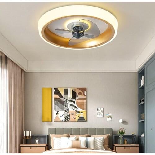 2021 New Nordic simple ceiling fan lamp children bedroom led ceiling lights creative living room study fan lamp