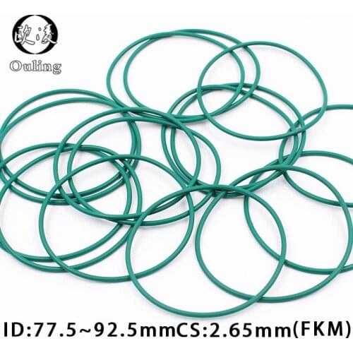 1PC Fluorine rubber Ring FKM Seal CS2.65mm ID77.5/80/82.5/85/87.5/90/92.5mm O Ring Seal Gasket Oil Ring Fuel Sealing Washer