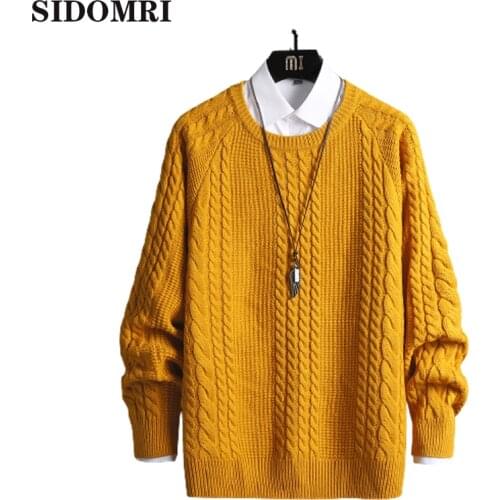 Winter High Quality Thick Warm Sweater Men O Neck Brand Mens Sweaters Slim Fit Pullover Men Knitwear Male Streetwear Plus Size