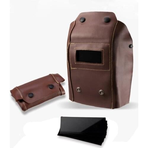 1 PC Portable folding cowhide welding mask, high temperature resistant