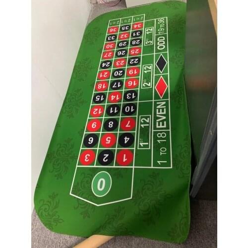 183*90Cm Suede Rubber Square Green Roulette Black Jack Poker Table Mat Poker Gaming Table Cloth Board Cloth with Shoulder Bag
