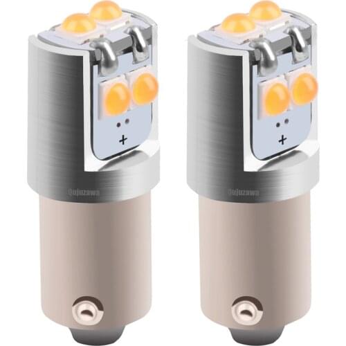 2PCS T4W BA9S BAX9S BAY9S Super Bright LED Car Interior Reading Dome Lamp Auto Parking Light License Plate Bulb White Red Yellow