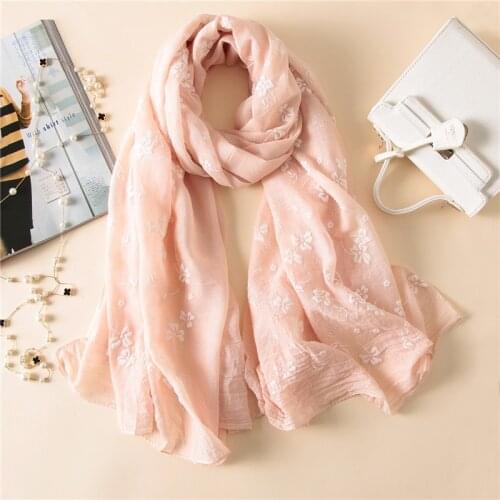 2021 Spain Brand Spring Women Scarf Fashion Soft Thin Long Silk Scarves Cotton Winter Shawl Lady Pashmina Bandanas Foulard Hijab