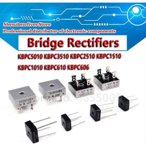 1PCS KBPC5010 KBPC3510 KBPC2510 KBPC1510 KBPC1010 KBPC610 KBPC606 Diode Bridge bridge rectifier new and original IC 6-50A 1000V
