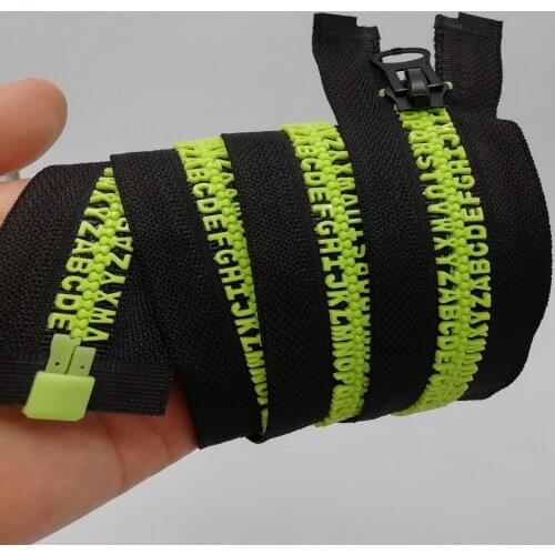 8# 2019 new fashion 26 letters zipper coat jacket open end zip 1piece 80cm diy clothing zip repair handwork accessories