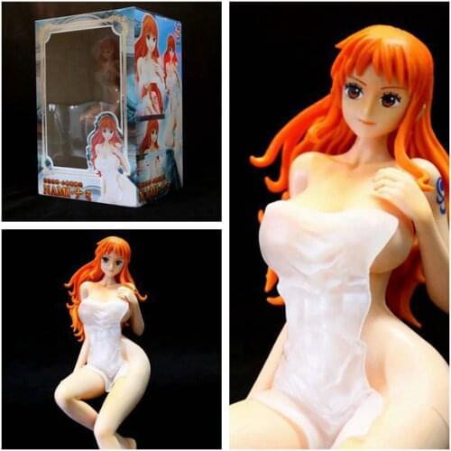 Anime Figure O.n.e.P.i.e.c.e Straw Hat Group Bath Towel Nami Gentleman Model Beautiful Girl Doll Boxed Anime sexy girl