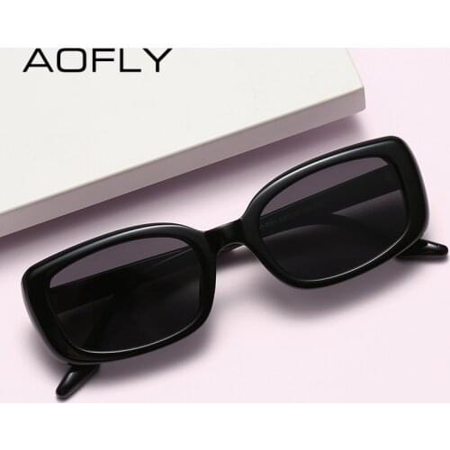 AOFLY Polarized Rectangle Sunglasses Women Luxury Brand Designer Sun Glasses Female Retro Shades Ladies UV400 zonnebril dames