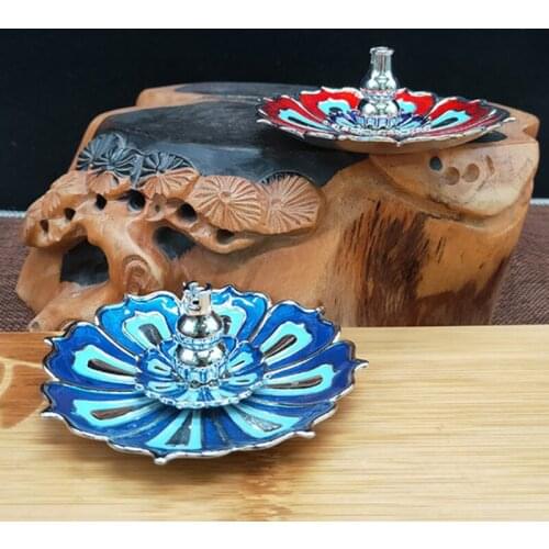 Lotus Flower Shape Incense Burner Stick Cone Burner Holder Incense Base Plug Home Decoration Incense Burner Stick Holder