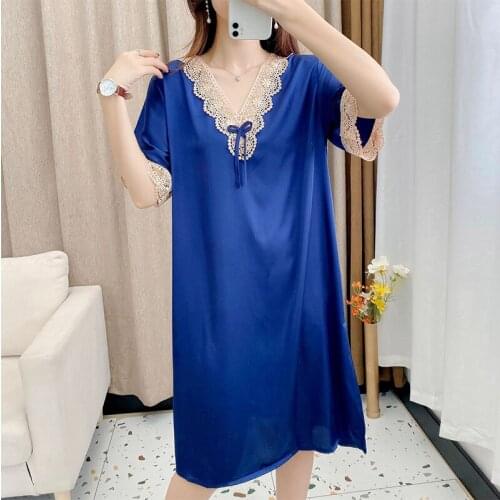 Женские шелковые ночные сорочки Chu Mark China At AliExpress