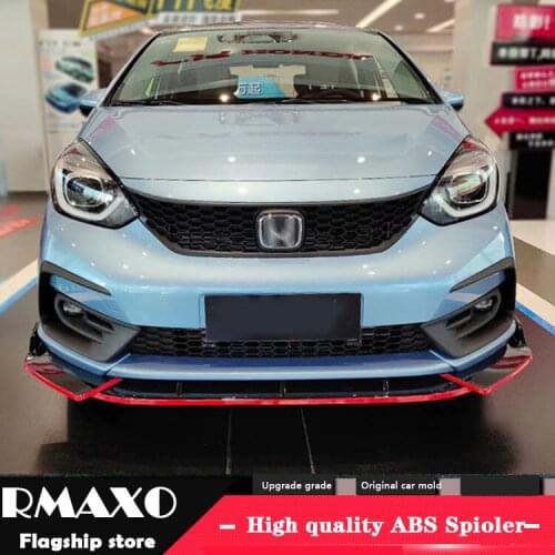 For Honda FIT JAZZ Body kit spoiler 2021-2022 For Honda FIT ABS Rear lip rear spoiler front Bumper Diffuser Bumpers Protector