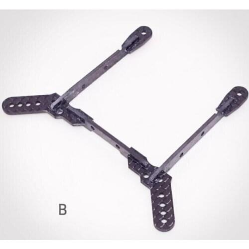 Homemade Carbon Fiber MS/MA/AR/S2/VS/TZ Chassis Front Lantern Hanging Damper Frame Prevent Skew For Tamiya Mini 4WD Car Model