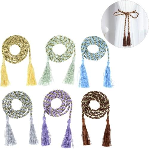 DRELD 2pcs/set Curtain Handmade Tiebacks Decorative Curtain Holdbacks with Tassel Home Bedroom Living Room Curtain Decoration