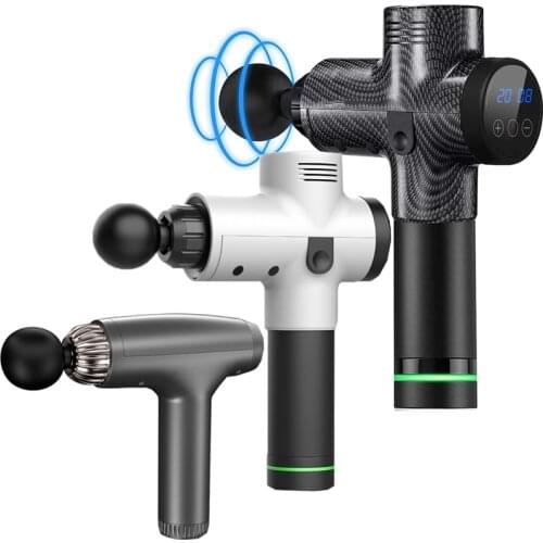 Eletric Fascia Massage Gun Deep Tissue Percussion Muscle Massager With LCD Touch Display Pain Relief Vibration Fitness Equipment