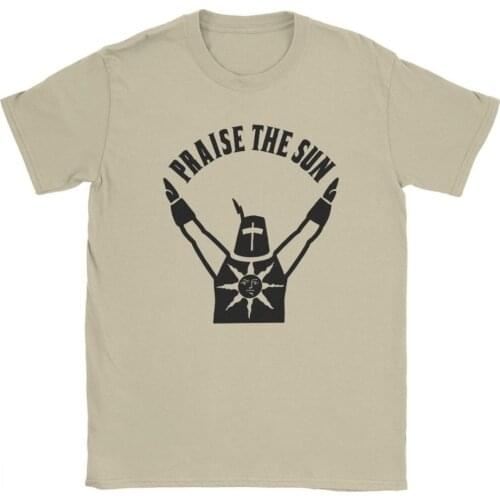Praise The Sun Dark Souls T Shirt Men Cotton 2019 Fashion Tops T Shirt Crew Neck Bloodborne Game Tshirts Camisas Clothing Adult