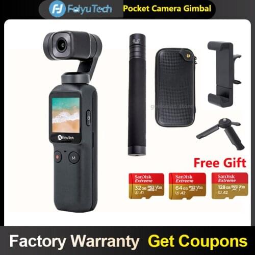 Feiyu Pocket Camera Gimbal 6-Axis 1.3inch screen Handheld Gimbal Camera Stabilizer 120° Wide Angle Smart Track Built-in Wi-Fi