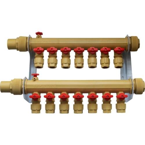 Underfloor heating manifold 2 3 4 5 6 7 8 9 10 port PPR - ufh manifold radiant floor heating