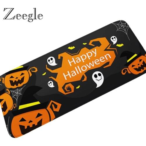 Halloween Carpet Kitchen Long Rug Non-slip Bathroom Doormat Shower Mat Absorbent Hallway Carpet Kids Room Rug Bedside Carpet Mat