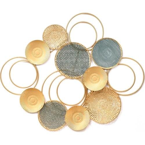 Creative Art Circle Decorative Wall Hangings Living Room Sofa Background Wall Pendant Net Red Gold Wall Decoration