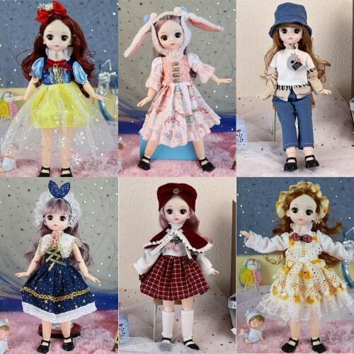1/6 Sd Bjd Dolls 12 Inch Ball Jointed Doll Diy Toys With Clothes Outfit Shoes Wig Hair Makeup, Gift For Valentines Day,Birthday