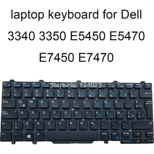 Laptop Latin keyboards 797YM for Dell latitude 13 3340 3350 E5450 E5470 E7470 E7450 LA key cap black kb blue keys 0797YM repair