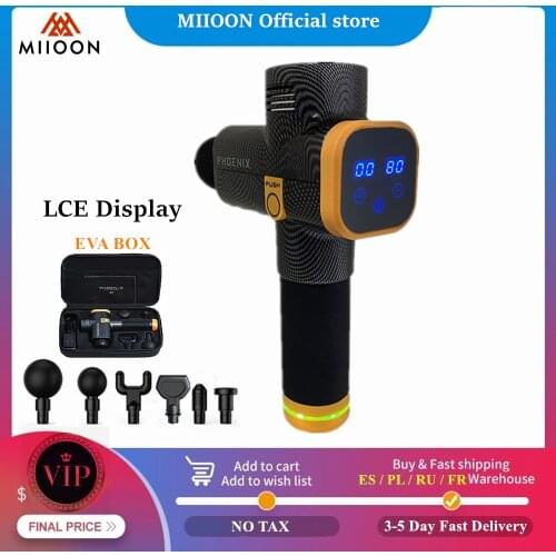 Phoenix A2 Muscle Massage Gun Sport Therapy Massager Body Relaxation Pain Relief Slimming Shaping Massag 6 Heads With EVA Bag