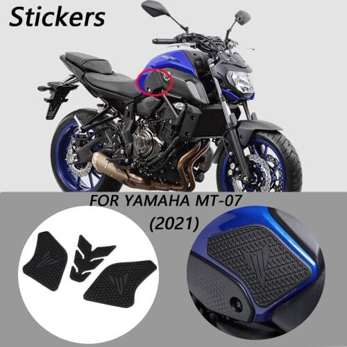 Motorcycle Non-slip Side Fuel Tank Stickers 2021 FOR YAMAHA MT07 MT-07 Waterproof Pad Rubber Sticker
