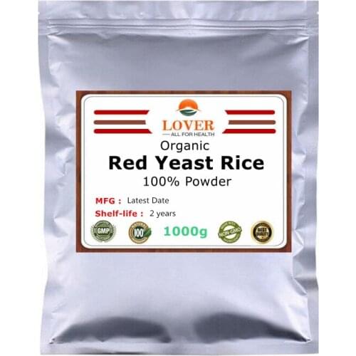 New Organic 100% Pure Red Yeast Rice Powder,Better Absorption,Non-GMO,Vegan,USDA and EC Certified