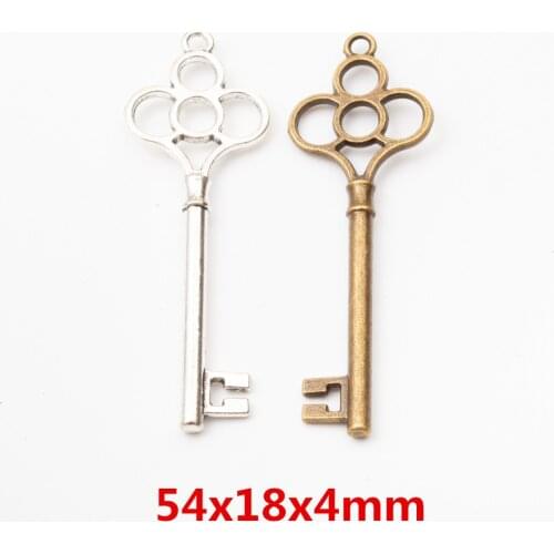 Wholesale 10 pcs quality key Pendant Alloy DIY Fashion charm Bracelet Necklace Jewelry Accessories 5682-5683
