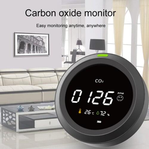 Portable CO2 PH5 Meter Carbon Dioxide Detector Temperature and Humidity Air Quality Monitor for Indoor Household Office PH5