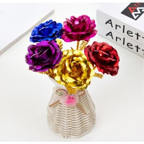 24K gold foil rose Artificial Flower Valentines Day Thanksgiving Mothers Day Birthday, Best Gifts for Her for Girlfriend Wife