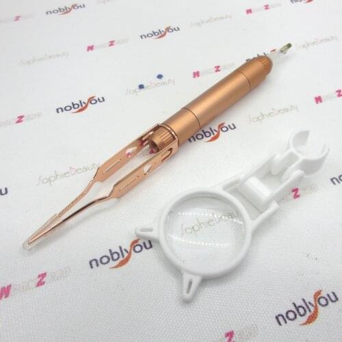 2021 Hot Style LEd Light Pen With Tweezers for Diamond Painting tools Embroidery Accessories Point Mosaic Tool Golden Pens