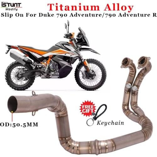 Titanium Alloy For Duke 790 Adventure 790 ADV R 790 ADV R Rally Modifed Motorcycle Full System Exhaust Front Middle Link Pipe