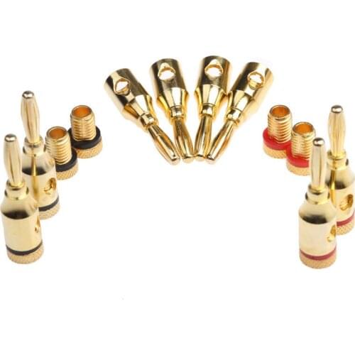 YT 20Pcs Banana Plug Audio Speaker Cable Connector Adapter Gold-Plated Banana Plug For Speaker Audio Connector