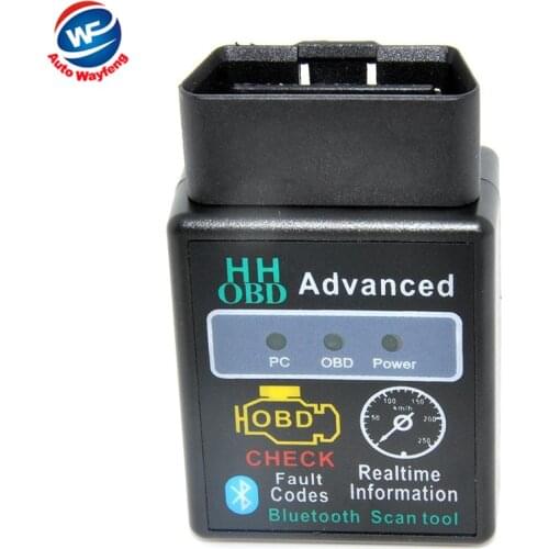 2015 HH OBD MINI ELM327 v1.5 Black Bluetooth OBD2 Car CAN Wireless Adapter Scanner TORQUE ANDROID Free Shipping