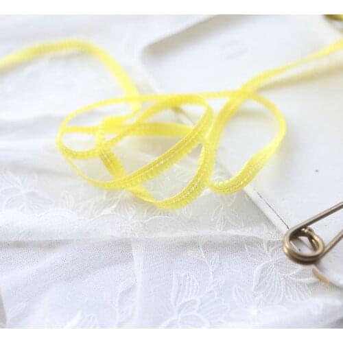 5 Meters/lot Width 0.8cm Yellow Lace Applique Trim Ribbon DIY Garment Clothing Accessories
