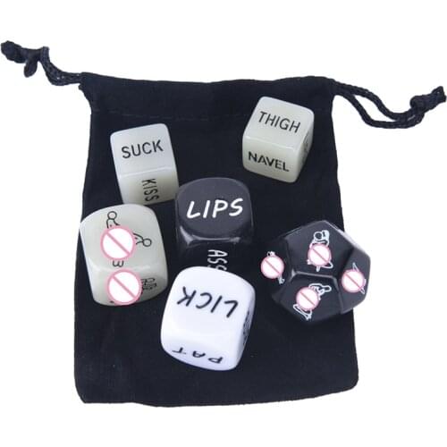 6PCS High quality Love Dice Sex Dice Erotic Dice Love Game Toy Couple Gift Fun Acrylic Dice SexyToys For Hen Party Entertainment