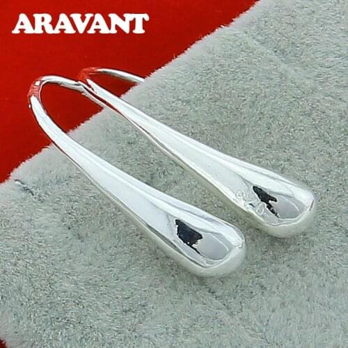 925 Silver Jewelry Fashion Water Drop Earrings For Women Wedding Party Jewelry