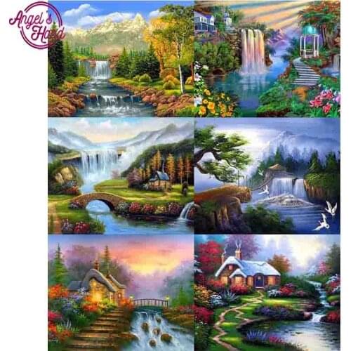 5D Diamond Embroidery Landscape Waterfall DIY Diamond Painting Diamond Mosaic Crafts Gifts Diamond Pattern Paintings Rhinestones
