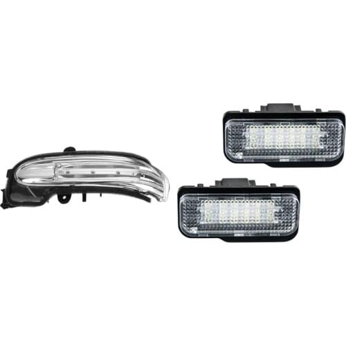 Car Led License Plate Light for Mercedes-Benz W203 with Car Side Marker Light for Mercedes Benz W203 4Door 04-07 Left