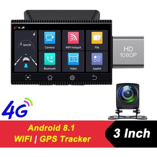 4G Car DVR GPS Logger Dual Lens 1080P WiFi Dash Cam Night Vision Auto Video Registrar Drive Recorder Remote Monitoring