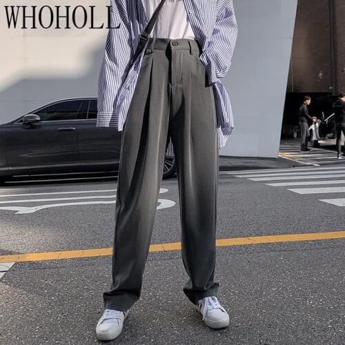 NIJIUDING Women Suit Pants Spring Office Lady Long Trousers 2020 New Autumn Solid Loose High Waist Pant Vestodo Female Pants