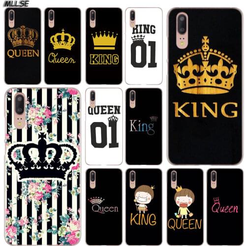 MLLSE King Queen 01 Brand Couple Fashion Case Cover for Huawei P30 P20 P10 P9 P8 Lite 2017 P30 P20 Pro Mini P Smart Plus Cover