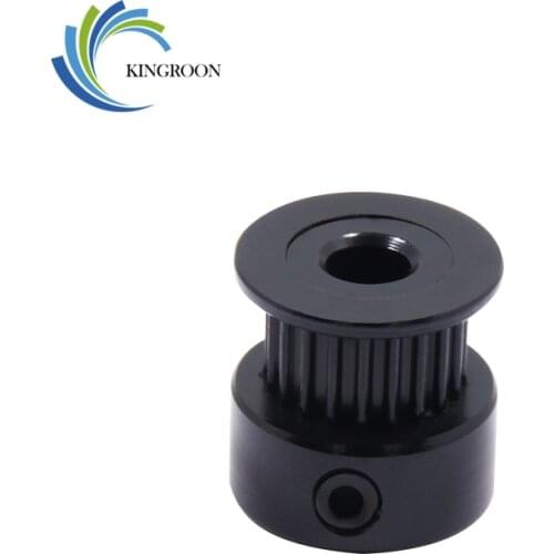 KINGROON 1pc Black GT2 Timing Pulley 20 Tooth 16 Tooth Wheel Bore 5mm 8mm Aluminium Gear Teeth Width 6mm 3D Printer Parts Pulley