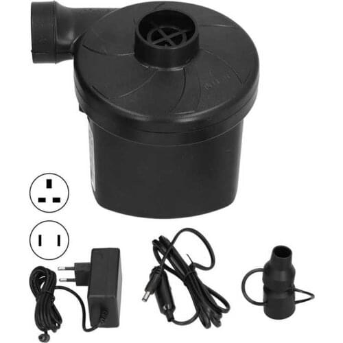 DC 12V ABS Electric Air Pump Portable Multifunction Inflator Pump With 3 Nozzles For Outdoor Camping Outdoor Equipment